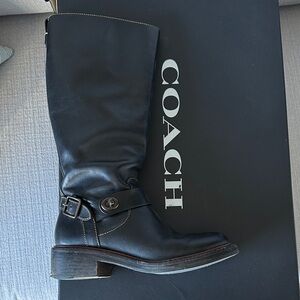 Coach Black Heeled Boots